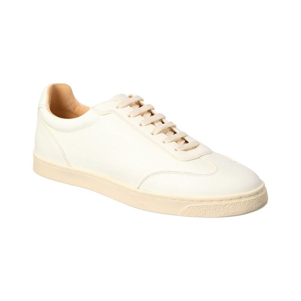 Brunello Cucinelli Leather Sneaker, White